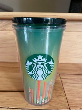 Green Starbucks Birthday Candle Tumbler 16 oz.